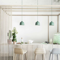 Dusty Green Muuto Grain Pendant Lights