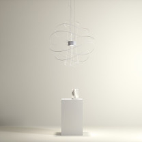 Axolight Hoops LED Suspension White Above Table