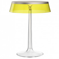 Flos Bon Jour LED Table Lamp Matt Chrome/Yellow Crown