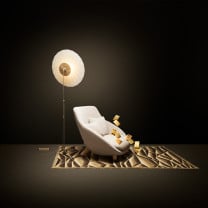 Moooi Filigree Floor Lamp Beside Chair