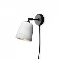 New Works Material Wall Lamp Marble White