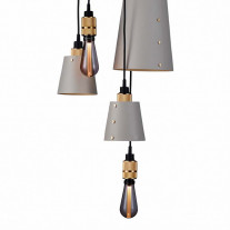 Buster + Punch Hooked 6.0 Mix Chandelier - Stone & Brass with Smoked Bulb