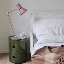 Anglepoise Type 80 Desk Lamp Rose Pink at Bedside
