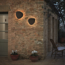 Bover Tria 05 LED Outdoor Wall Light Graphic Brown
