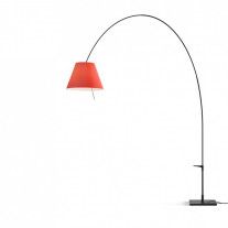 Luceplan Lady Costanza Floor Lamp - Red shade, black body