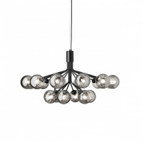 Nuura Apiales 18 Chandelier Satin Black/Smoked Optic Glass