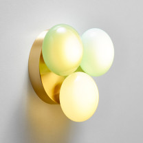 SkLO Dot 3x Wall/ Ceiling Light on Wall - Lit