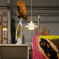 Louis Poulsen PH 5 320 Opal Pendant - White in Studio