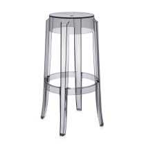 Kartell Charles Ghost Stool - Large, Smoke Grey