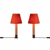 Santa & Cole Basica M1 Table Lamp Red-Amber Ribbon with Bronze Base