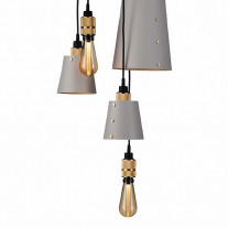 Buster + Punch Hooked 6.0 Mix Chandelier - Stone & Brass with Gold Bulb