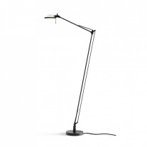 Luceplan Berenice Floor Lamp in Black with a White Diffuser