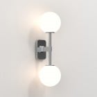 Astro Tacoma Twin Wall Light Polished Chrome Glass Shade