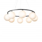 Nuura Miira 8 Circular Pendant Dark Grey/Opal White