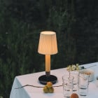 Santa & Cole Basica Minima Bateria Portable Table Lamp Ribbon Shade