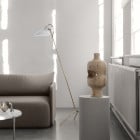 Astep VV Cinquanta Floor Lamp White Shade/Brass Base