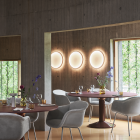 Muuto Calm LED Wall Light in Dining Space