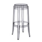 Kartell Charles Ghost Stool - Large, Smoke Grey