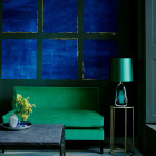 Porta Romana Perfume Bottle Lamp Forest in Living Room