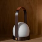 Bronzed Brass Audo Copenhagen Carrie Leather LED Portable Lamp