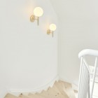 Nuura Miira Wall Light Brass/Opal White