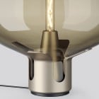 Lodes Flar Floor/Table Lamp Champagne Base/Honey Shade Close Up