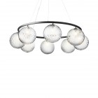 Nuura Miira 8 Circular Pendant Dark Grey/Optic Clear