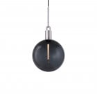 Buster + Punch Forked Glass Globe Pendant Large Smoked Glass Steel