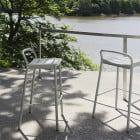 Grey Muuto Linear Steel Bar Stools