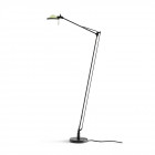 Luceplan Berenice Floor Lamp in Black with a Green Diffuser