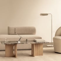 Audo Copenhagen Wing Floor Lamp Aluminium in Lounge