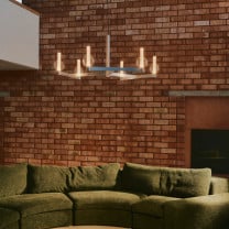 Marset Fragile LED Chandelier CH6 Above Sofa