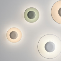 Vibia Funnel LED Ceiling/Wall Light Small 2012 Green, Small 2012 Soft Pink and Medium 2013 White