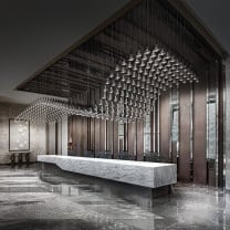 Lodes Rain LED Pendant Black Cluster