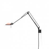 Luceplan Berenice 45 Wall in Black with Rose Pink Diffuser