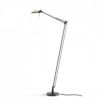 Luceplan Berenice Floor Lamp in Black with a Green Diffuser