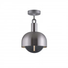 Buster + Punch Forked Globe & Shade Ceiling Light (Medium - Steel Smoked)