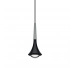 Lodes Rain LED Pendant Matte Black 9005 Structure/Brushed Chrome