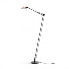 Luceplan Berenice Floor Lamp in Black with a Rose Pink Diffuser