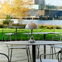 Louis Poulsen Panthella Originals 160 V3 LED Portable Lamp Lifestyle Outdoor Dining