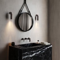 J. Adams & Co Flume IP44 Wall Light Pair in Bathroom