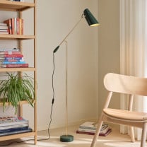 Northern Birdy Floor Lamp Green/Brass in Living Room