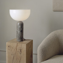 New Works Kizu Table Lamp Large Grey Marble