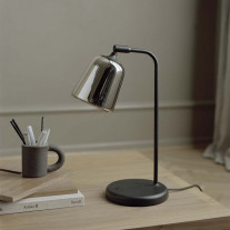 New Works Material Table Lamp Black Marble