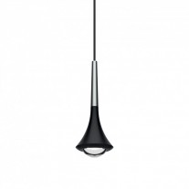 Lodes Rain LED Pendant Matte Black 9005 Structure/Brushed Chrome