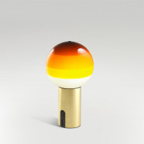 Marset Dipping Light Portable LED Table Lamp Amber-Brushed Brass