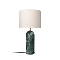 Gubi Gravity XL Floor Lamp Low Emerald Marble Canvas