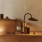  Ferm Living Arum LED Portable Lamp Dark Chocolate on Shelf