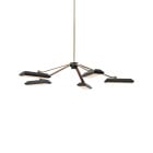 Bert Frank Rinato LED Chandelier 5 Brushed Brass Black