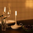 Small Mist Grey Graypants Wick LED Portable Lamp
